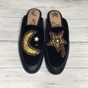 SAM EDELMAN Moon & Stars Celestial Mules
